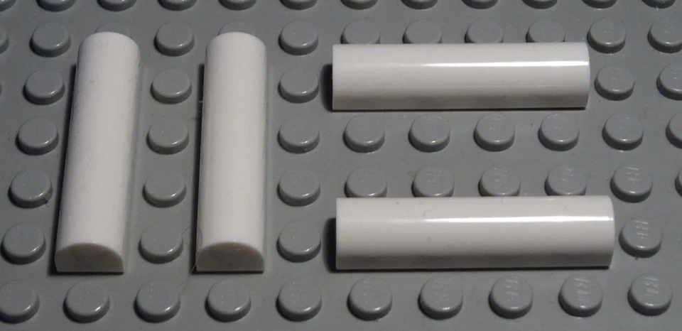 Lego Stein halb rund 1x4x0,6 Weiss 4 Stück - Bild 1 von 1