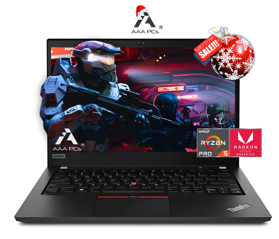 Lenovo AMD Ryzen 5 PRO 14" Gaming Laptop 48GB RAM 2TB SSD RADEON RX Windows 11 - Image 1 of 4