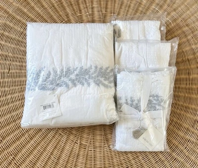 NUEVA Funda Nórdica Serena & Lily Westport (K/CK) + 3 Euro Shams (Juego de 4 piezas)-Azul Foto 1 de 3