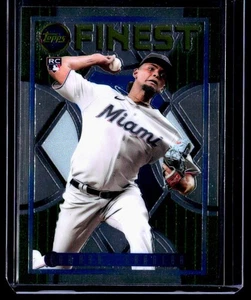 2022 Topps Finest Flashbacks Rookie Edward Cabrera Miami Marlins #129 - Picture 1 of 2