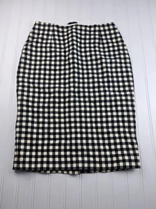 Prada Women's Wool Straight Pencil Skirt Checkered Size 38 - Picture 1 of 3