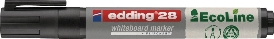 Whiteboardmarker 28 EcoLine schwarz Strich-B.1,5-3mm Rundspitze EDDING - Bild 1 von 1