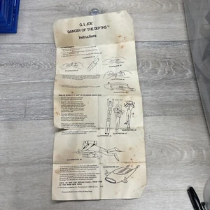 Equipo de Aventura GI Joe De Colección - Peligro de las Profundidades - Instrucciones Originales - Imagen 1 de 4