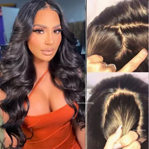 Pre Plucked Body Wave Silk Base Full Lace Human Hair Wig Brazilian Remy Hair - Picture 1 of 11
