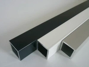 Aluminium Vierkantrohr "PULVERBESCHICHTET/eloxiert Aluprofil  Rechteck Rohr - Bild 1 von 4