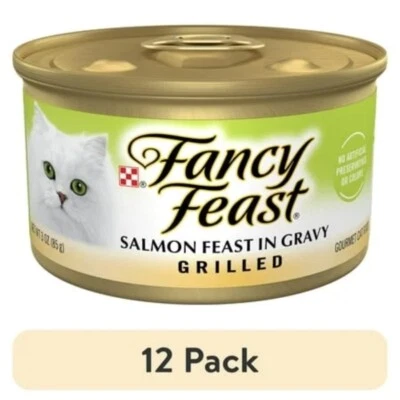 Purina Fancy Feast Grilled Kitten Food, Wet Cat Food, Salmon Feast in Gravy - Image 1 of 4
