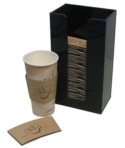 Coffee Cup Sleeve or Hot Cup Holder tall Dispenser and Organizer Hot Drink Cups - Picture 1 of 1