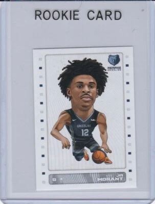 JA MORANT ROOKIE CARD 2019 Cartoon Comic STICKER RC Basketball MEMPHIS GRIZZLIES - Image 1 of 2