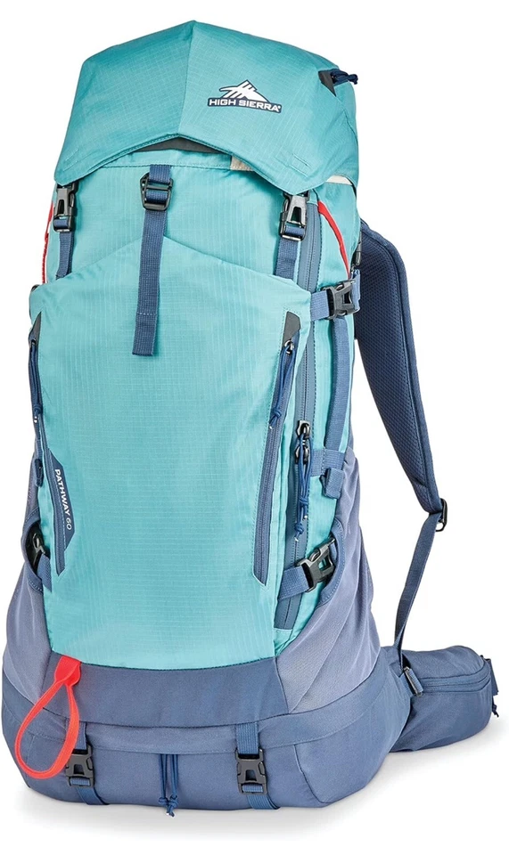 High Sierra Pathway 2.0 Hiking Backpack 60L Artic Blue OSFA New NWT