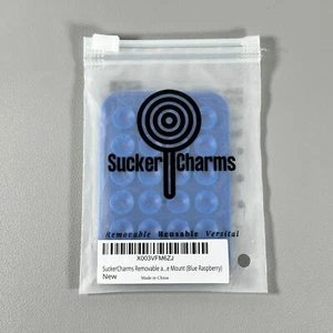 Sucker Charms Suction Cup Phone Mount (Blue Raspberry) Removable & Reusable - Photo 1 sur 8
