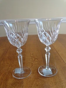 GORHAM CRYSTAL ROSEWOOD WINE GLASSES LOT OF 2 NEW - Picture 1 of 4