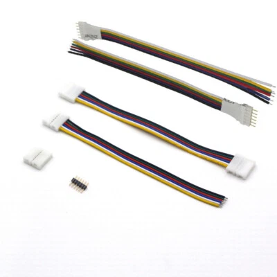 12mm RGB+CCT 6 Pin PCB To PCB Wire Connector LED Strip Quick Connection RGB CCT - Image 1 of 4