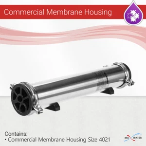 Max Water Stainless Steel Reverse Osmosis Commercial Membrane Housing 4021 - Picture 1 of 2