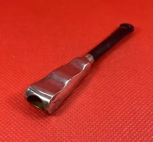 Antique 800 Sterling Silver Wavy Design Cigarette Holder Size 3.00” - Picture 1 of 12