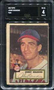 1952 Topps #253 Johnny Berardino Cleveland Indians – GMA 4 VG/Ex - Picture 1 of 2