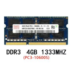 4GB 8GB Hynix DDR3 1333MHz PC3-10600S SODIMM Laptop RAM Memory 204Pin - Picture 1 of 4