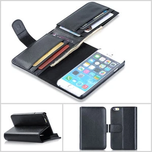 Neu Kartenetui Flip Wallet Ledertasche Hülle für Apple iPhone 6 Plus 5,5" Zoll - Bild 1 von 8