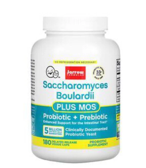Saccharomyces Boulardii Plus MOS, 5 mil millones, 180 cápsulas vegetales de liberación retardada Foto 1 de 4