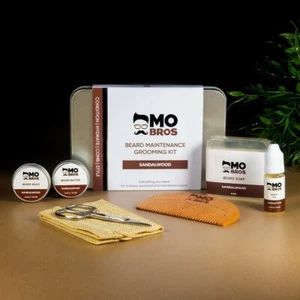Kit Beard Care XL | Aceite para barba, bálsamo, cera, jabón, tijeras, peine | Sándalo - Imagen 1 de 7