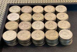 Medio dólar Kennedy 1965-69 40 % plata 50C EE. UU., valor nominal de $100 - Imagen 1 de 12