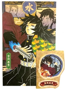 Pegatina postal Kimetsu no Yaiba Demon Slayer Giyu Tomioka Gotoge Anime JP - Imagen 1 de 2