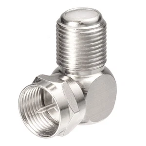 F adapter F male Plug to female Jack right angle RF adaptor connector - Picture 1 of 3