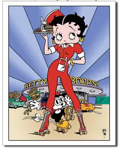 Betty boop cena metallo insegna latta cartone animato casa bar garage decorazione parete #835 - Foto 1 di 1