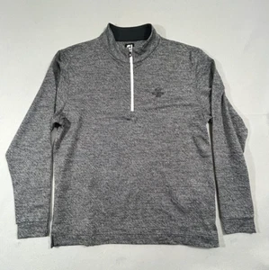 FootJoy Pullover Mens Large Gray Heathered 1/2 Zip Midlayer - Picture 1 of 12