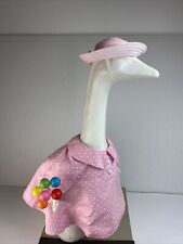 Concrete Goose Clothes Outfit Pink Polka Dot Dress w/ Balloons and Pink Hat