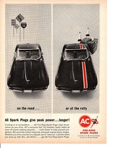 1964 CHEVROLET CORVETTE  ~  ORIGINAL AC SPARK PLUG AD - Picture 1 of 1