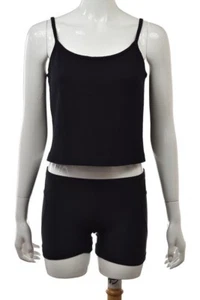 St John Womens Sweater Size L Black Cropped Scoop Neck Wool Tank Top Sleeveless - Picture 1 of 4