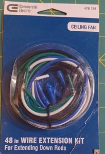 Commercial Electric Ceiling Fan 48" Wire Extension Kit For Extending Down Rods - Picture 1 of 2