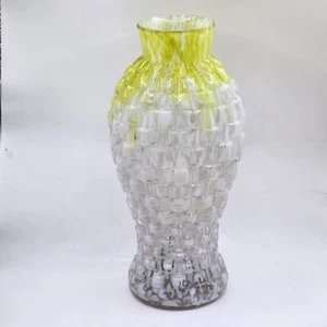 Vtg Art Glass Spatter Glass Vase Possibly Legras 7" - Picture 1 of 9