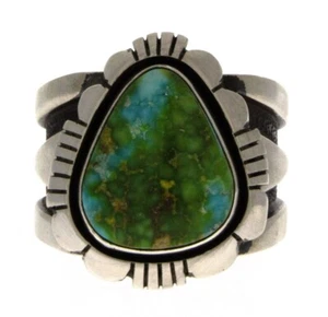 11.5 - Natural Sonoran Gold Turquoise Ring By Navajo Artist Cooper Willie - Picture 1 of 5