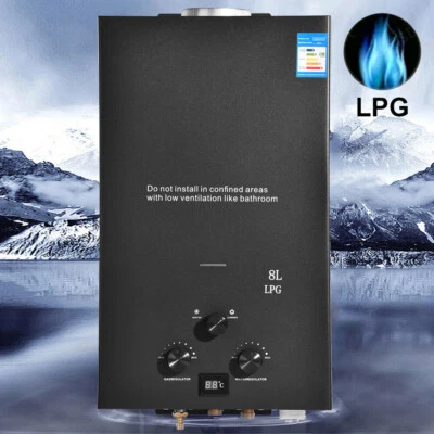 6/8/10/12/16/18L Tankless Water Heater Hot Water Storage Boiler LPG - Image 1 of 4