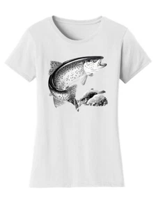 Camiseta de sol para mujer Gravity Trading pesca trucha arco iris cambio de color solar - Imagen 1 de 3