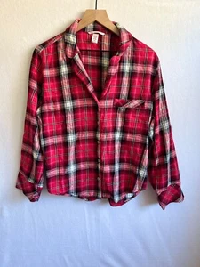 Pigiama Victory Secret rosa a quadri e camicia nera taglia M ottime condizioni #A1 - Foto 1 di 6