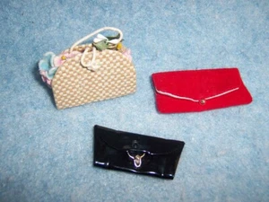 1962 Original Barbie- Midge Accessories- 3 Purse Pak + Booklet, Japan - Picture 1 of 3