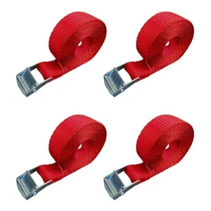 USA 4 Pack 1" x 3ft Cam Buckle Endless Lashing Strap for Motorcycle Bicycle Boat - Picture 1 of 7