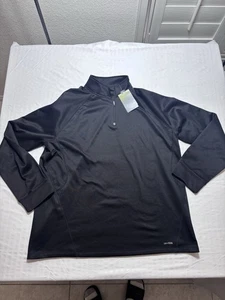 TEK GEAR DRY TEK 1/4 ZIP LS SHIRT JACKET PULLOVER MEN'S XL BLACK NWT - Picture 1 of 11