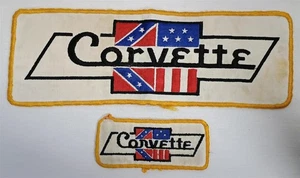 Vintage Corvette Embroidered Patch Lot Uniform Work Shirt - Imagen 1 de 5