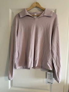 Lululemon Softstreme Pique Oversized LS Polo MINK pink size XS New - Picture 1 of 4