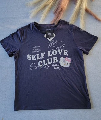 Camiseta para mujer HELLO KITTY - talla L - azul - informal Foto 1 de 4