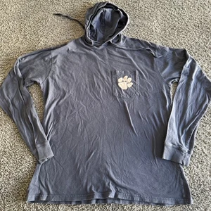 NCAA Clemson Tigers 1889 Original League Blue Logo Hoodie Shirt Mens Medium USA - Picture 1 of 10