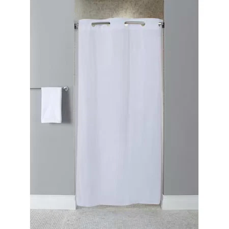 Hookless Hbh10ga014274am Shower Curtain, Vinyl, White, 42 In W, 74 In L - Image 1 of 1