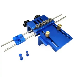 Woodworking 3 in 1 Dowelling Jig Universal Dowel Cam Jig Wood Hole DrillingGuide - Picture 1 of 16