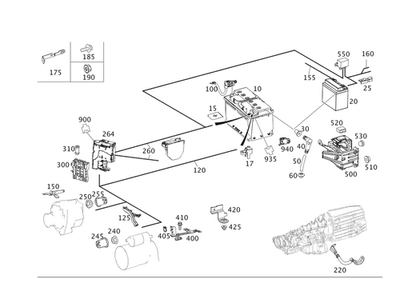 Arnés de cableado eléctrico genuino Mercedes-Benz 204-440-28-50 Foto 1 de 2
