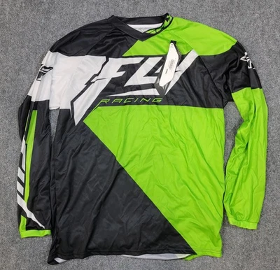 Fly Racing BMX Green F-16 Long Sleeve Jersey Men's Size Adult XL, New with Tags - Image 1 of 3