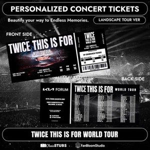 TWICE THIS IS FOR WORLD TOUR (Landscape TOUR) Personalized K-Pop Concert Ticket - Picture 1 of 6
