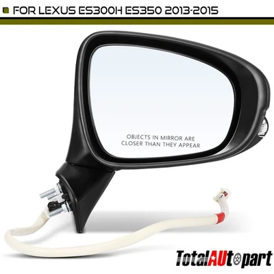 Espejo retrovisor eléctrico con lámpara de charco de señal térmica para Lexus ES350 ES300h 13-15 pasajeros Foto 1 de 4
